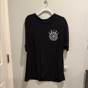 AMIRI Black Short Sleeve Tee with White Graphic